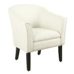Natural Textured Barrel Accent Chair