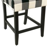 Black and White Buffalo Check Counter Stool
