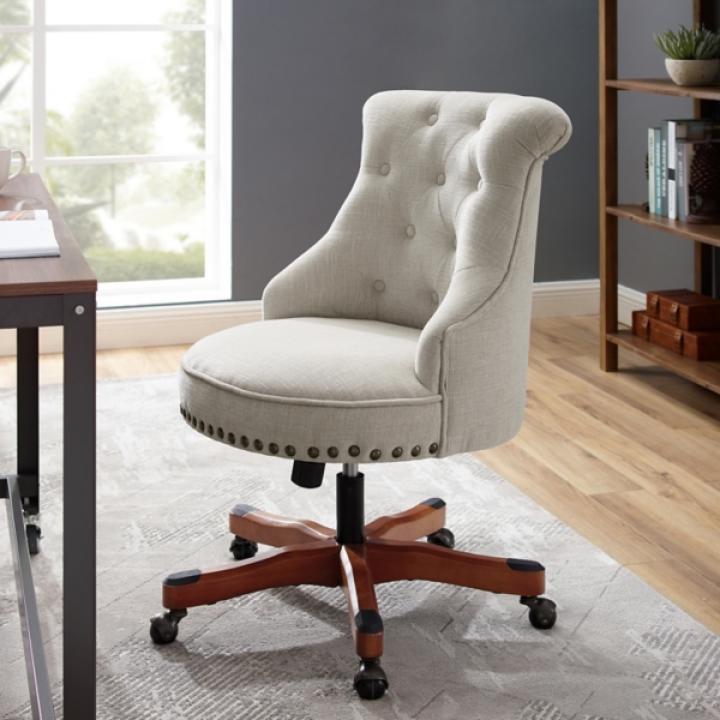 Natural Miller Tufted Office Chair