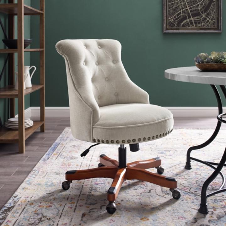 Natural Miller Tufted Office Chair