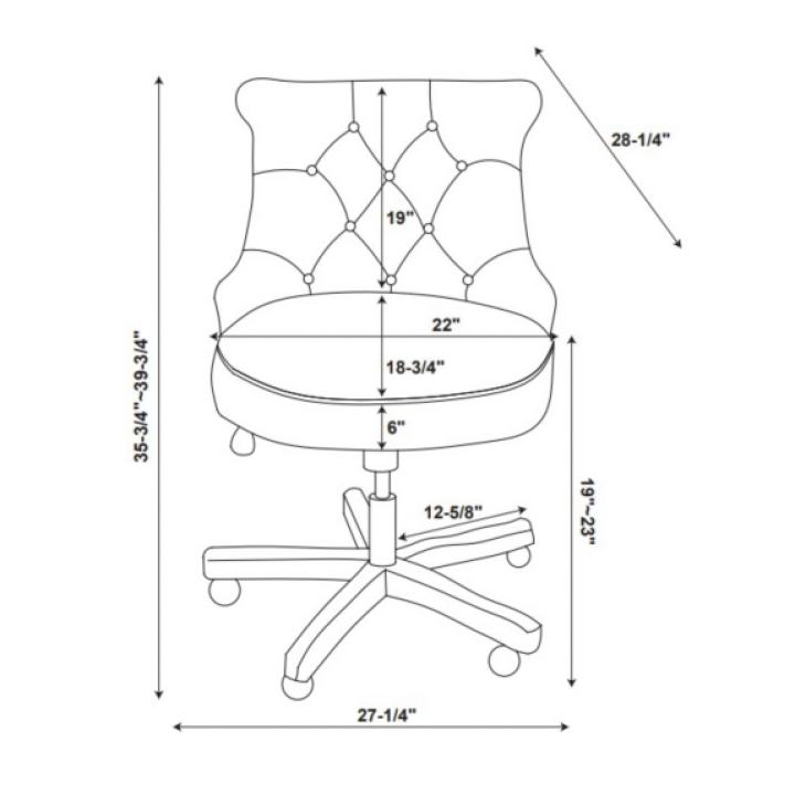 Natural Miller Tufted Office Chair