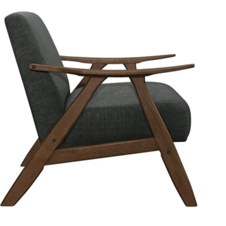 Dark Gray Mid-Century Hazel Frame Accent Chair