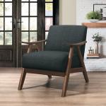 Dark Gray Mid-Century Hazel Frame Accent Chair