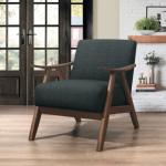 Dark Gray Mid-Century Hazel Frame Accent Chair