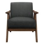 Dark Gray Mid-Century Hazel Frame Accent Chair