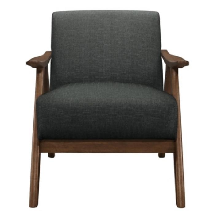 Dark Gray Mid-Century Hazel Frame Accent Chair