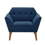 Blue Newman Mid-Century Accent Chair