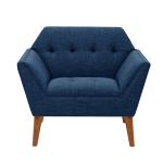 Blue Newman Mid-Century Accent Chair