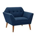 Blue Newman Mid-Century Accent Chair