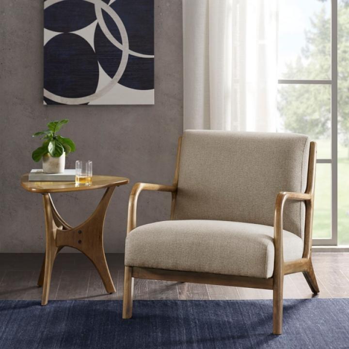 Nolan Sand Mid-Century Accent Chair