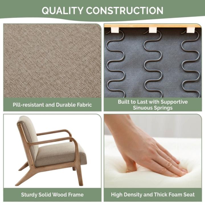 Nolan Sand Mid-Century Accent Chair