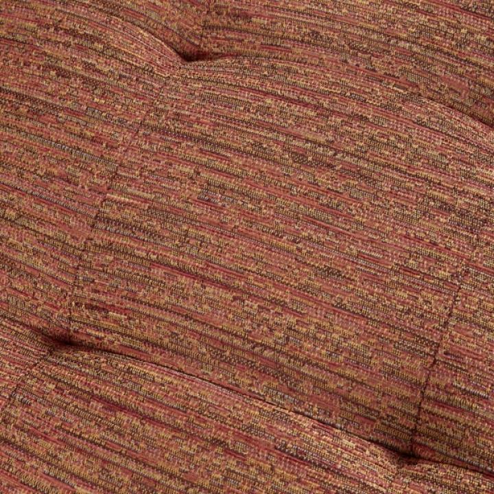 Orange Upholstered Angled Wood Frame Armchair