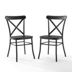 Black Metal Melody Dining Chairs, Set of 2