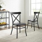 Black Metal Melody Dining Chairs, Set of 2