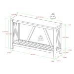 Gray Wash A-Frame Console Table