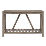 Gray Wash A-Frame Console Table