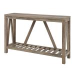 Gray Wash A-Frame Console Table