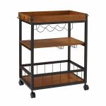 Brown Norcross Industrial Rolling Bar Cart