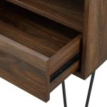 Dark Walnut Modern Farmhouse Side Table