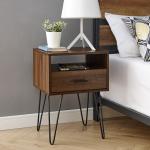 Dark Walnut Modern Farmhouse Side Table
