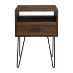 Dark Walnut Modern Farmhouse Side Table