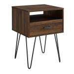 Dark Walnut Modern Farmhouse Side Table