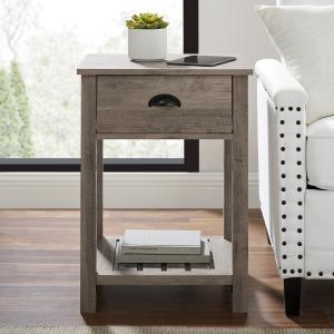 Gray Wash Country Accent Table