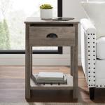 Gray Wash Country Accent Table
