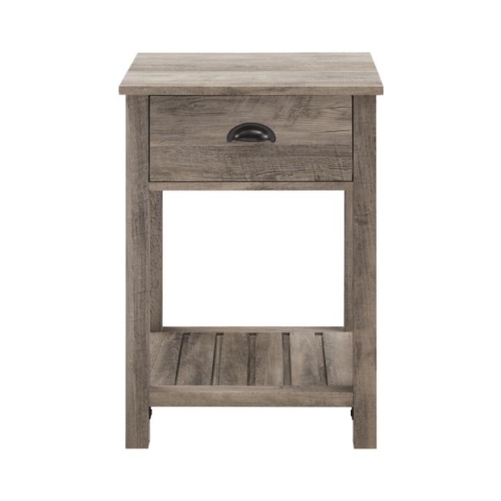 Gray Wash Country Accent Table