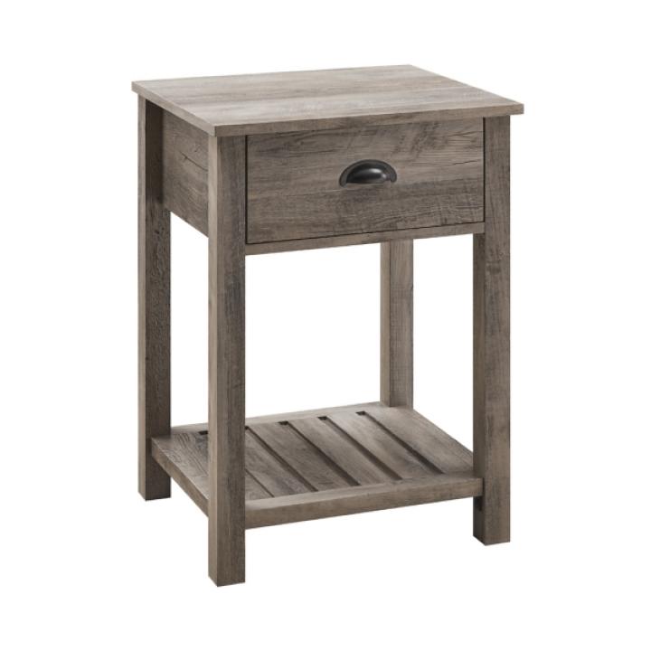 Gray Wash Country Accent Table