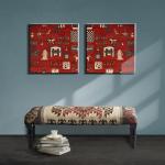 Multi Color Bohemian Bench