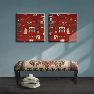 Multi Color Bohemian Bench