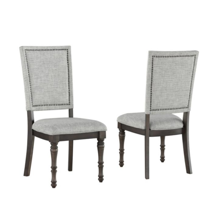 Gray Dawson Upholstered Dining Chairs, Set of 2