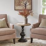 Brown and Black Wooden Hemlock Accent Table