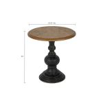 Brown and Black Wooden Hemlock Accent Table