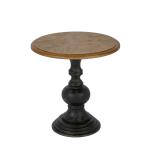 Brown and Black Wooden Hemlock Accent Table