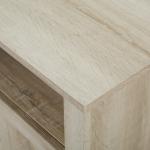 White Oak Grooved Door Corner TV Stand