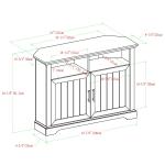 White Oak Grooved Door Corner TV Stand