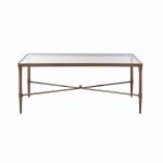 Glass and Metal Rectangle Porter Coffee Table