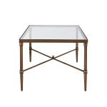 Glass and Metal Rectangle Porter Coffee Table