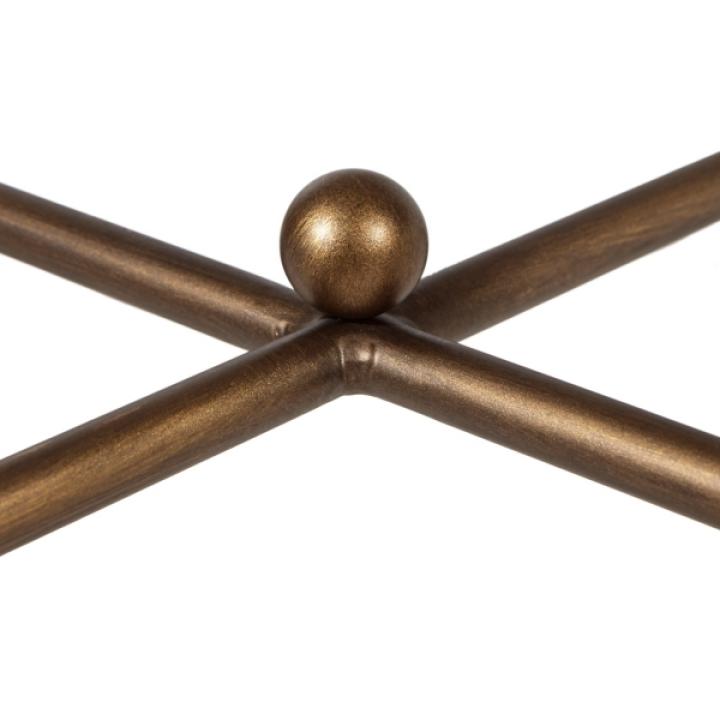 Glass and Metal Rectangle Porter Coffee Table