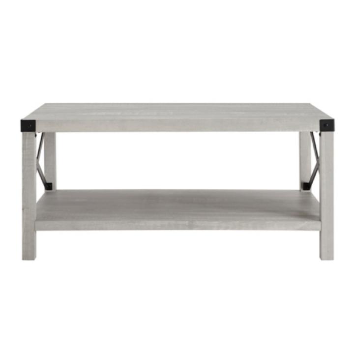 Stone Gray Modern Farmhouse Coffee Table