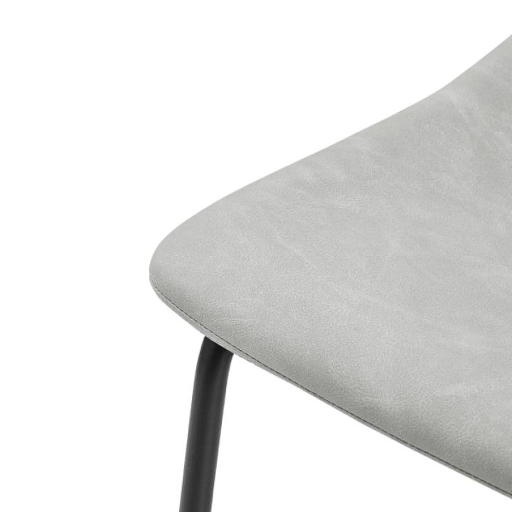 Gray Faux Leather Counter Stools, Set of 2