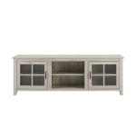 Birch Wood and Glass Door TV Stand