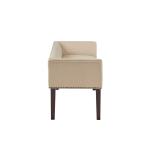 Cream Low Back Flared Arms Bench