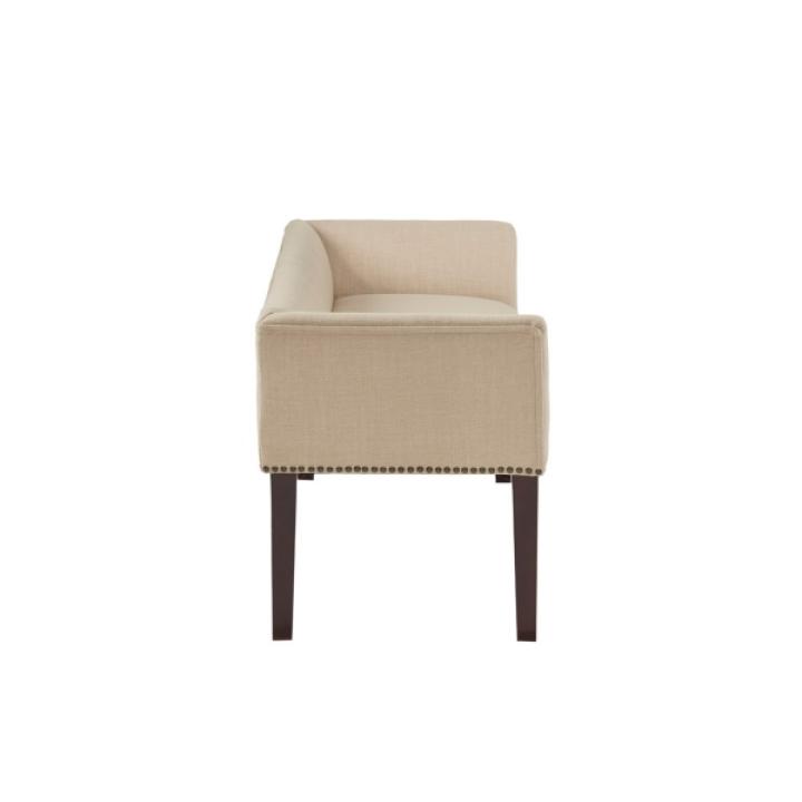 Cream Low Back Flared Arms Bench