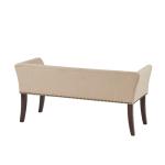 Cream Low Back Flared Arms Bench
