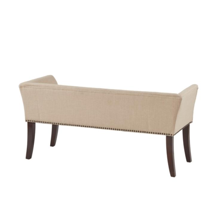 Cream Low Back Flared Arms Bench