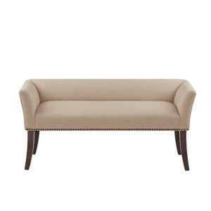 Cream Low Back Flared Arms Bench