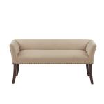 Cream Low Back Flared Arms Bench